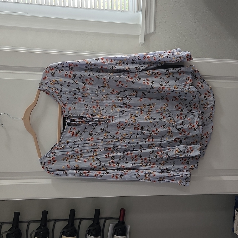 Floral Rustic Peasant Blouse